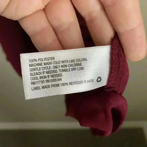 A New Day Wrap Front Dress Wine Red Size Small - Picture 5 of 8